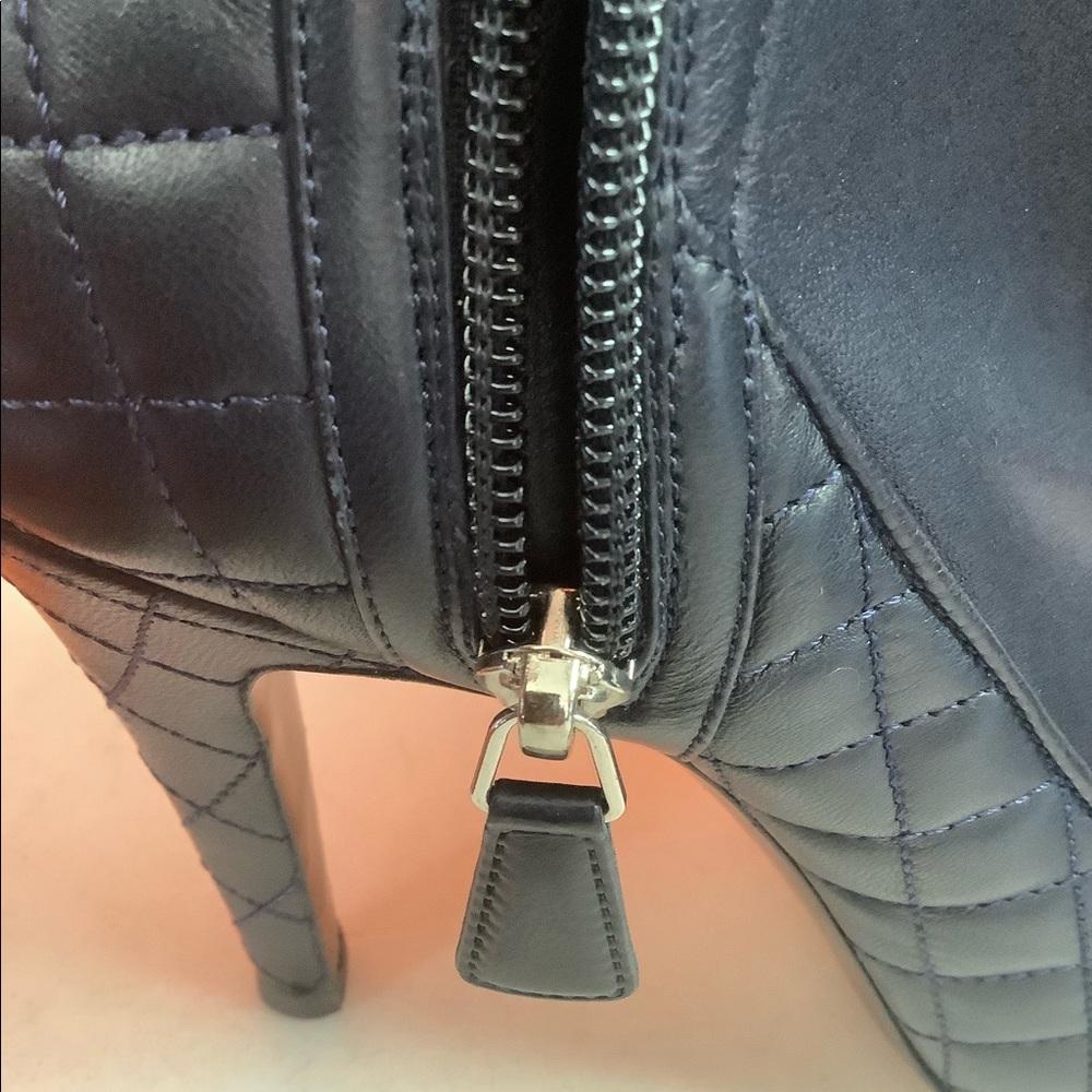 Chanel Quilted Leather Bicolor Ankle Boots - Picture 11 of 15